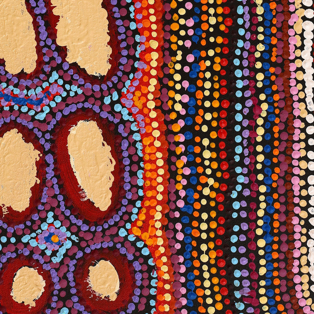 Aboriginal Art by Kieran Japangardi Michaels, Lappi Lappi Jukurrpa, 61x30cm - ART ARK®