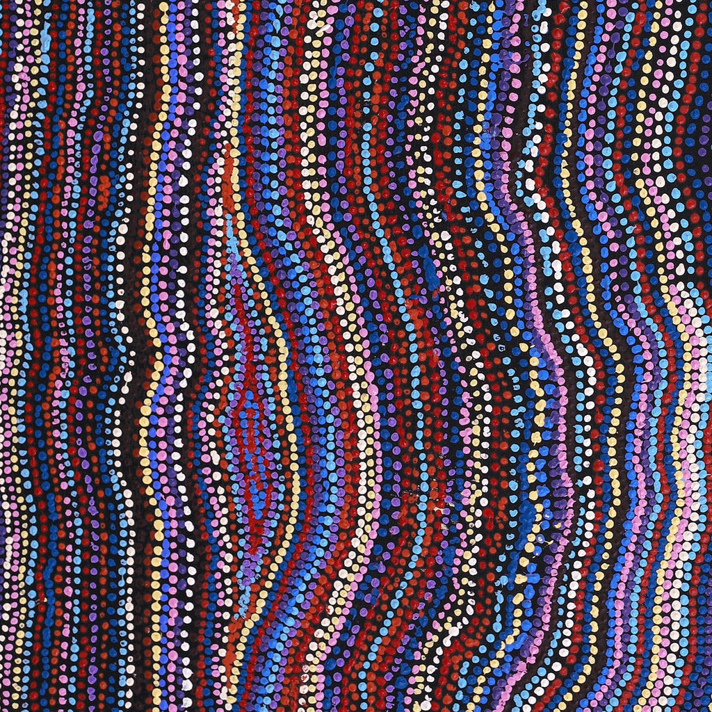 Aboriginal Artwork by Kieran Japangardi Michaels, Lappi Lappi Jukurrpa, 91x91cm