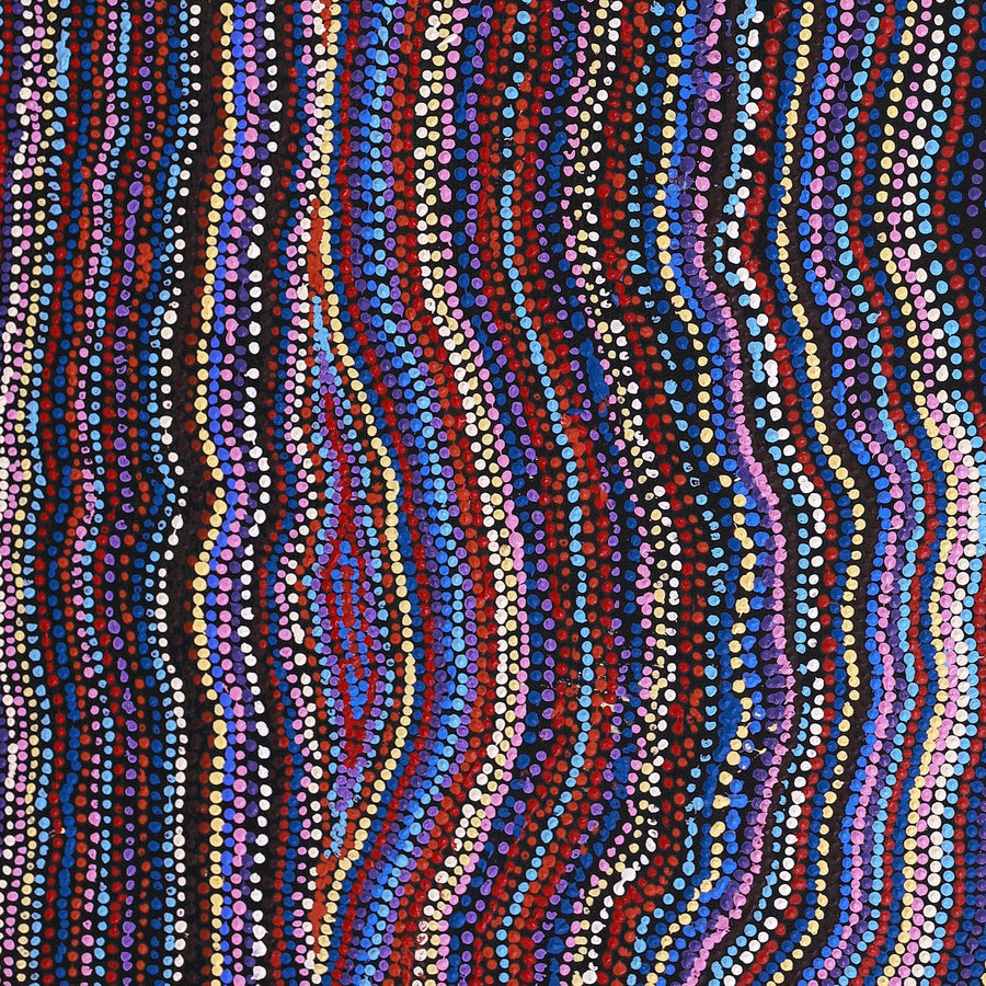 Aboriginal Artwork by Kieran Japangardi Michaels, Lappi Lappi Jukurrpa, 91x91cm