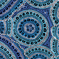 Aboriginal Artwork by Kirsty-Anne Napanangka Martin, Ngalyipi Jukurrpa (Snakevine Dreaming) - Mina Mina, 91x46cm