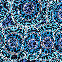 Aboriginal Artwork by Kirsty-Anne Napanangka Martin, Ngalyipi Jukurrpa (Snakevine Dreaming) - Mina Mina, 91x46cm