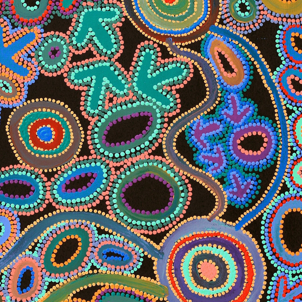 Aboriginal Artwork by Lee Nangala Gallagher, Yankirri Jukurrpa (Emu Dreaming) - Ngarlikurlangu, 107x91cm