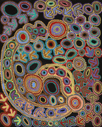Aboriginal Artwork by Lee Nangala Gallagher, Yankirri Jukurrpa (Emu Dreaming) - Ngarlikurlangu, 76x61cm