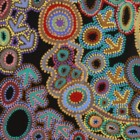Aboriginal Artwork by Lee Nangala Gallagher, Yankirri Jukurrpa (Emu Dreaming) - Ngarlikurlangu, 76x61cm