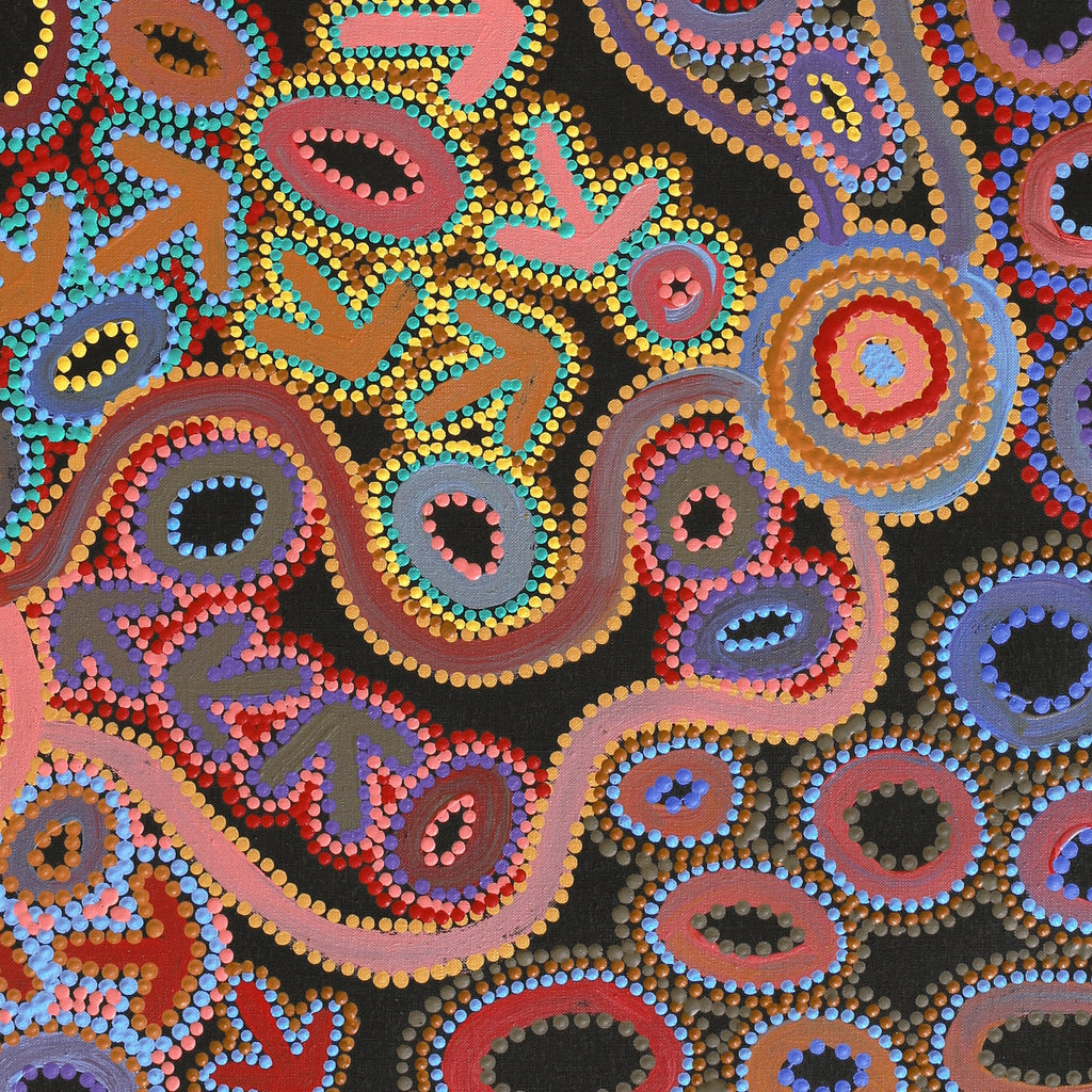 Aboriginal Art by Lee Nangala Gallagher, Yankirri Jukurrpa (Emu Dreaming) - Ngarlikurlangu, 91x61cm - ART ARK®