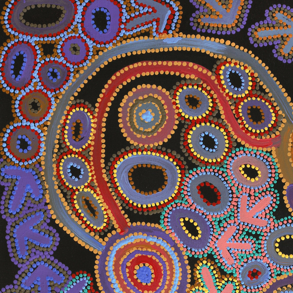 Aboriginal Artwork by Lee Nangala Gallagher, Yankirri Jukurrpa (Emu Dreaming) - Ngarlikurlangu, 91x61cm