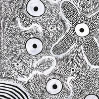 Aboriginal Artwork by Lindy Nangala Briscoe, Karnta Jukurrpa (Womens Dreaming), 46x46cm