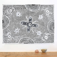 Aboriginal Artwork by Lindy Nangala Briscoe, Watiya-warnu Jukurrpa (Seed Dreaming), 61x46cm