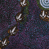 Aboriginal Artwork by Lloyd Jampijinpa Brown, Yankirri Jukurrpa (Emu Dreaming) - Ngarlikurlangu, 61x61cm