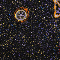 Aboriginal Artwork by Lloyd Jampijinpa Brown, Yankirri Jukurrpa (Emu Dreaming) - Ngarlikurlangu, 61x61cm