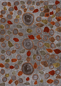 Aboriginal Artwork by Lola Nampijinpa Brown, Ngapa Jukurrpa - Mikanji, 107x76cm - ART ARK®