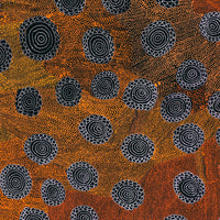 Aboriginal Artwork by Lola Nampijinpa Brown, Ngapa Jukurrpa - Mikanji, 107x76cm