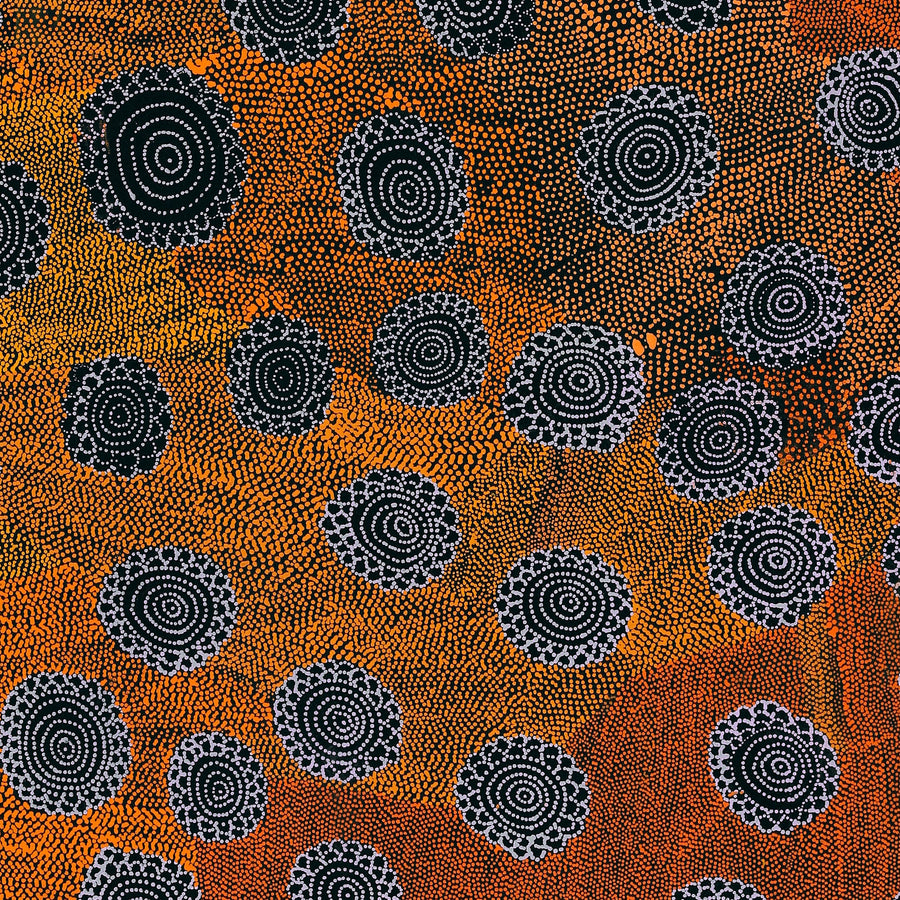 Aboriginal Artwork by Lola Nampijinpa Brown, Ngapa Jukurrpa - Mikanji, 107x76cm
