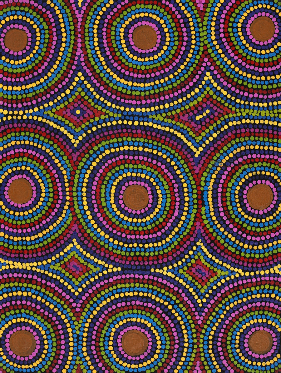 Aboriginal Artwork by Lorraine Napangardi Wheeler, Lukarrara Jukurrpa, 61x46cm