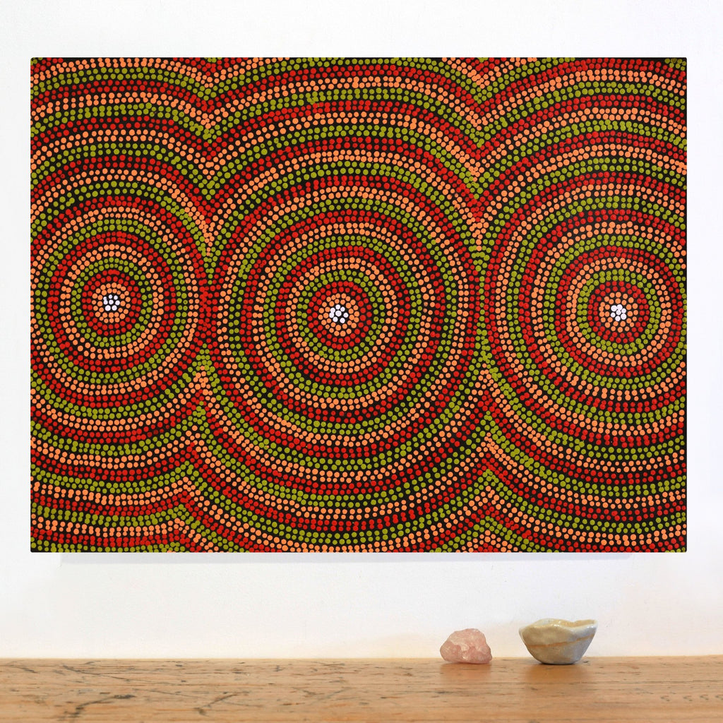 Aboriginal Artwork by Lorraine Napangardi Wheeler, Lukarrara Jukurrpa, 61x46cm