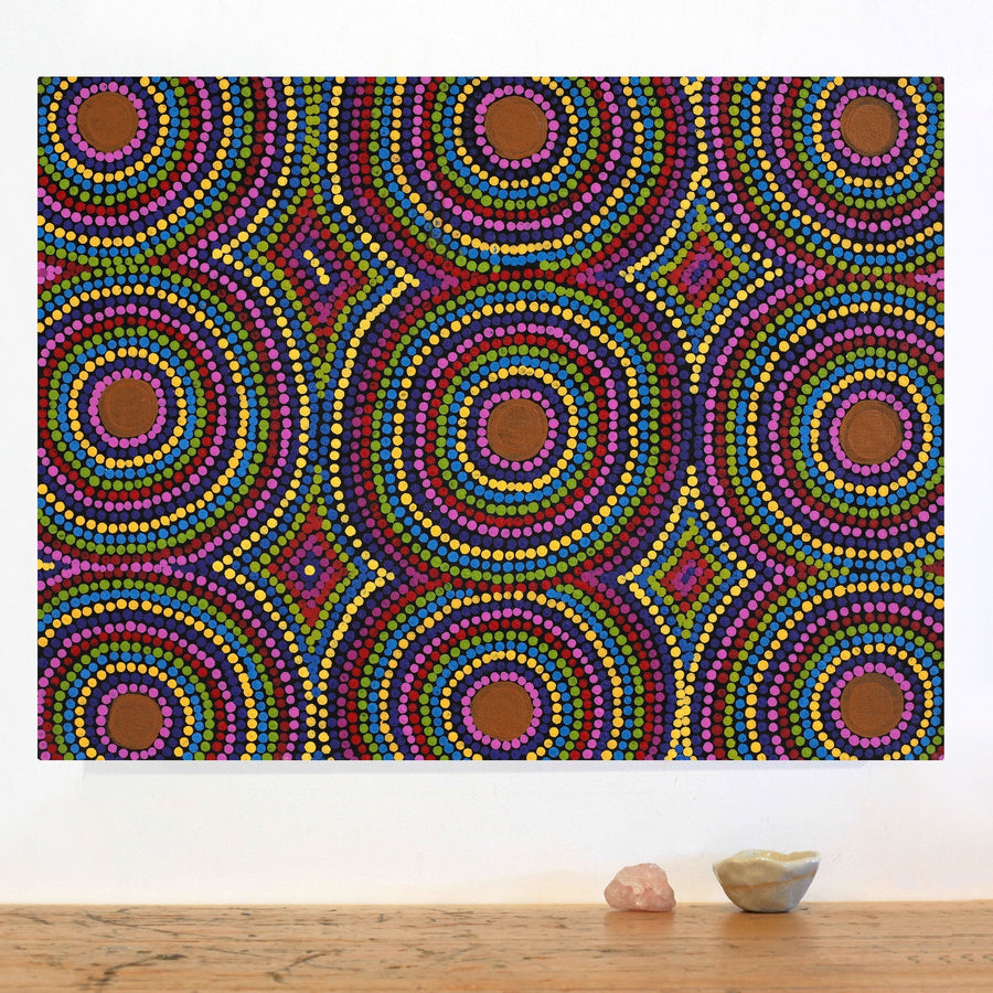 Aboriginal Artwork by Lorraine Napangardi Wheeler, Lukarrara Jukurrpa, 61x46cm