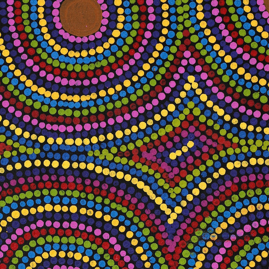 Aboriginal Artwork by Lorraine Napangardi Wheeler, Lukarrara Jukurrpa, 61x46cm