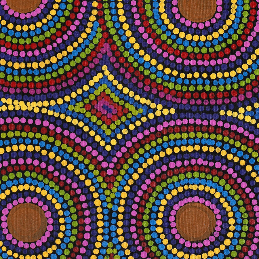Aboriginal Artwork by Lorraine Napangardi Wheeler, Lukarrara Jukurrpa, 61x46cm