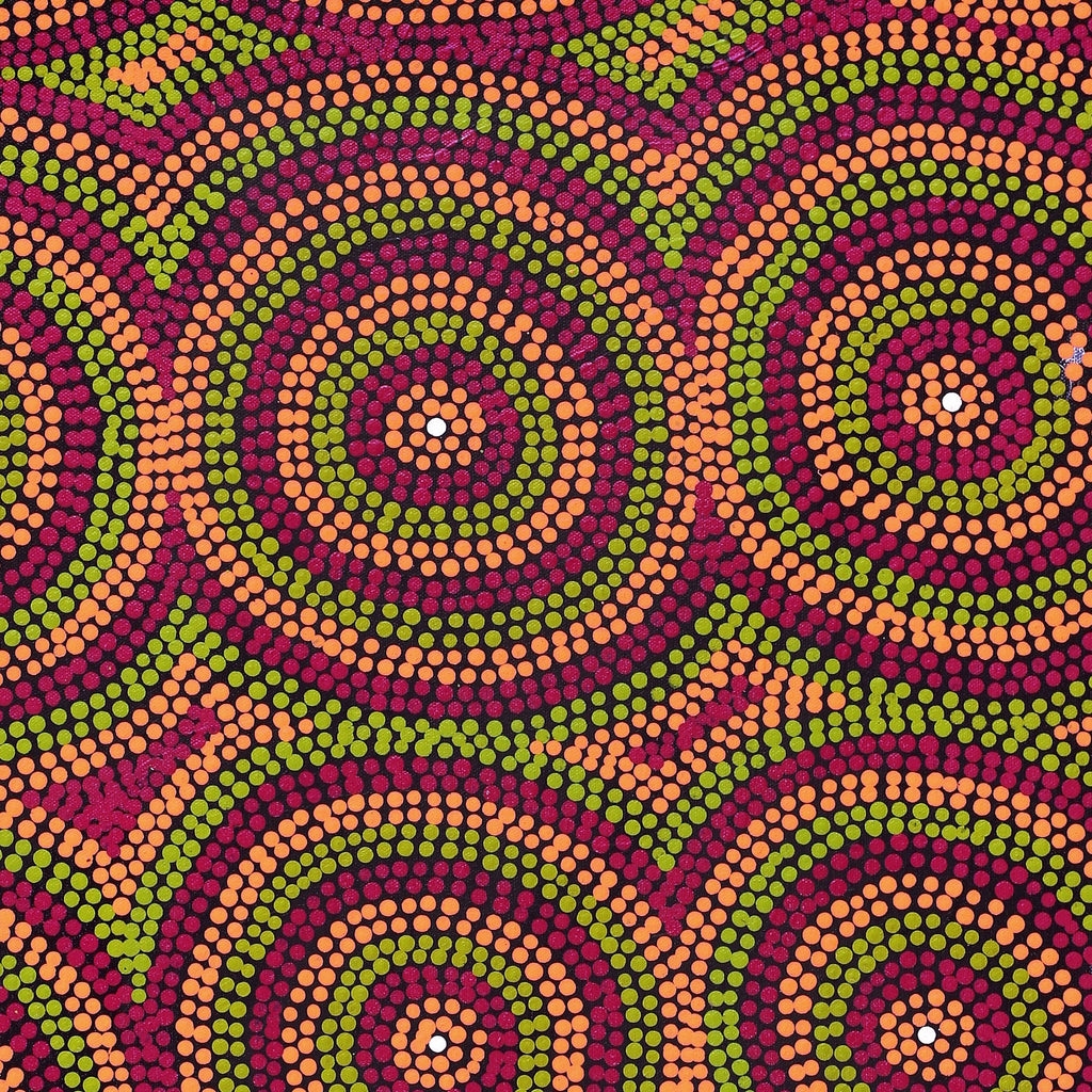 Aboriginal Artwork by Lorraine Napangardi Wheeler, Lukarrara Jukurrpa, 91x46cm