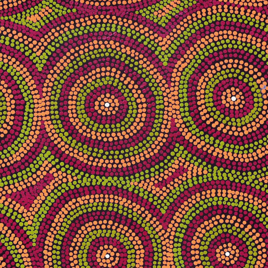 Aboriginal Artwork by Lorraine Napangardi Wheeler, Lukarrara Jukurrpa, 91x46cm