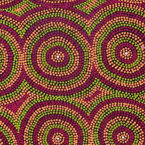 Aboriginal Art by Lorraine Napangardi Wheeler, Lukarrara Jukurrpa, 91x46cm - ART ARK®