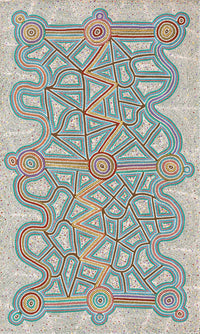 Aboriginal Artwork by Louise Nangala Egan, Ngapa Jukurrpa (Water Dreaming) - Puyurru, 152x91cm