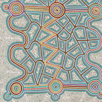 Aboriginal Artwork by Louise Nangala Egan, Ngapa Jukurrpa (Water Dreaming) - Puyurru, 152x91cm