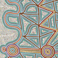 Aboriginal Artwork by Louise Nangala Egan, Ngapa Jukurrpa (Water Dreaming) - Puyurru, 152x91cm