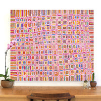 Aboriginal Artwork by Lynette Nangala Singleton, Ngapa Jukurrpa - Puyurru, 107x91cm