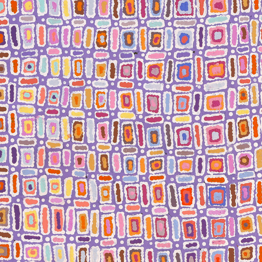 Aboriginal Artwork by Lynette Nangala Singleton, Ngapa Jukurrpa - Puyurru, 122x122cm