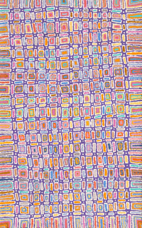 Aboriginal Artwork by Lynette Nangala Singleton, Ngapa Jukurrpa - Puyurru, 122x76cm