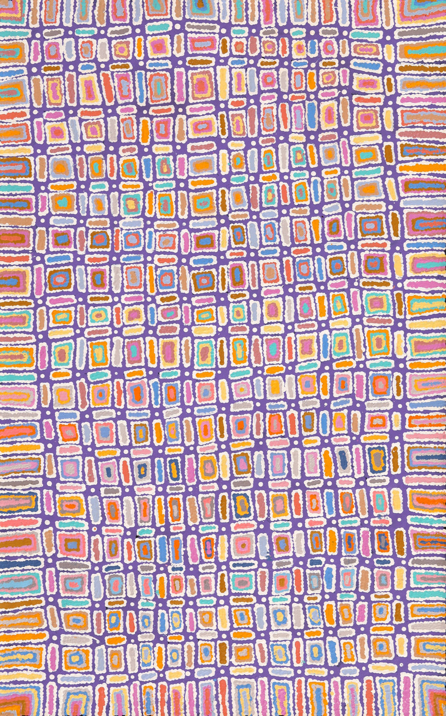 Aboriginal Artwork by Lynette Nangala Singleton, Ngapa Jukurrpa - Puyurru, 122x76cm