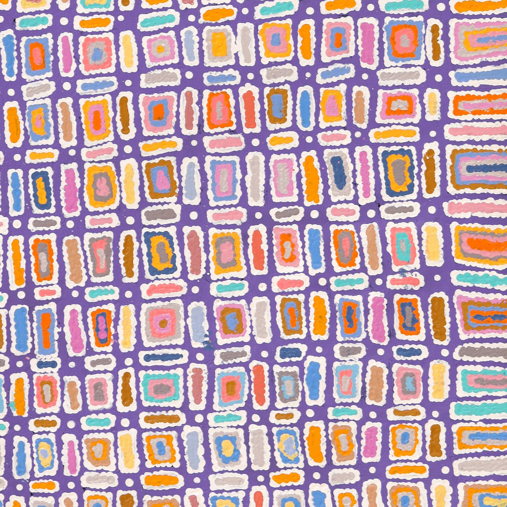 Aboriginal Artwork by Lynette Nangala Singleton, Ngapa Jukurrpa - Puyurru, 122x76cm