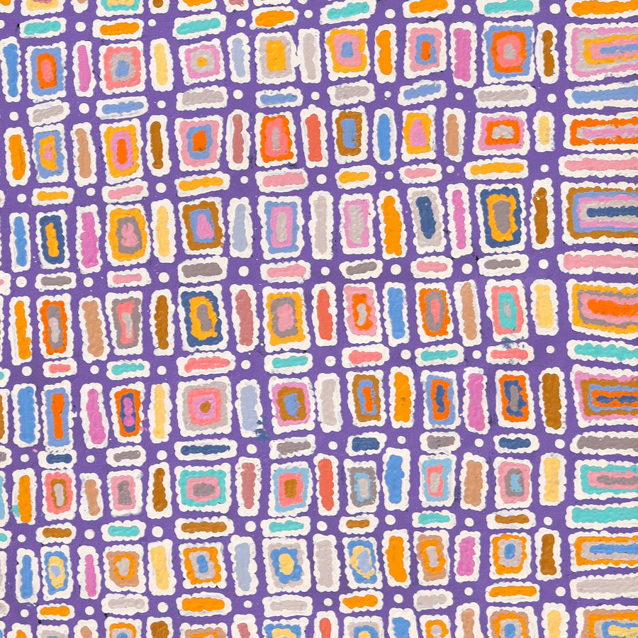 Aboriginal Artwork by Lynette Nangala Singleton, Ngapa Jukurrpa - Puyurru, 122x76cm