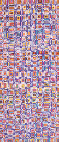 Aboriginal Artwork by Lynette Nangala Singleton, Ngapa Jukurrpa - Puyurru, 183x76cm