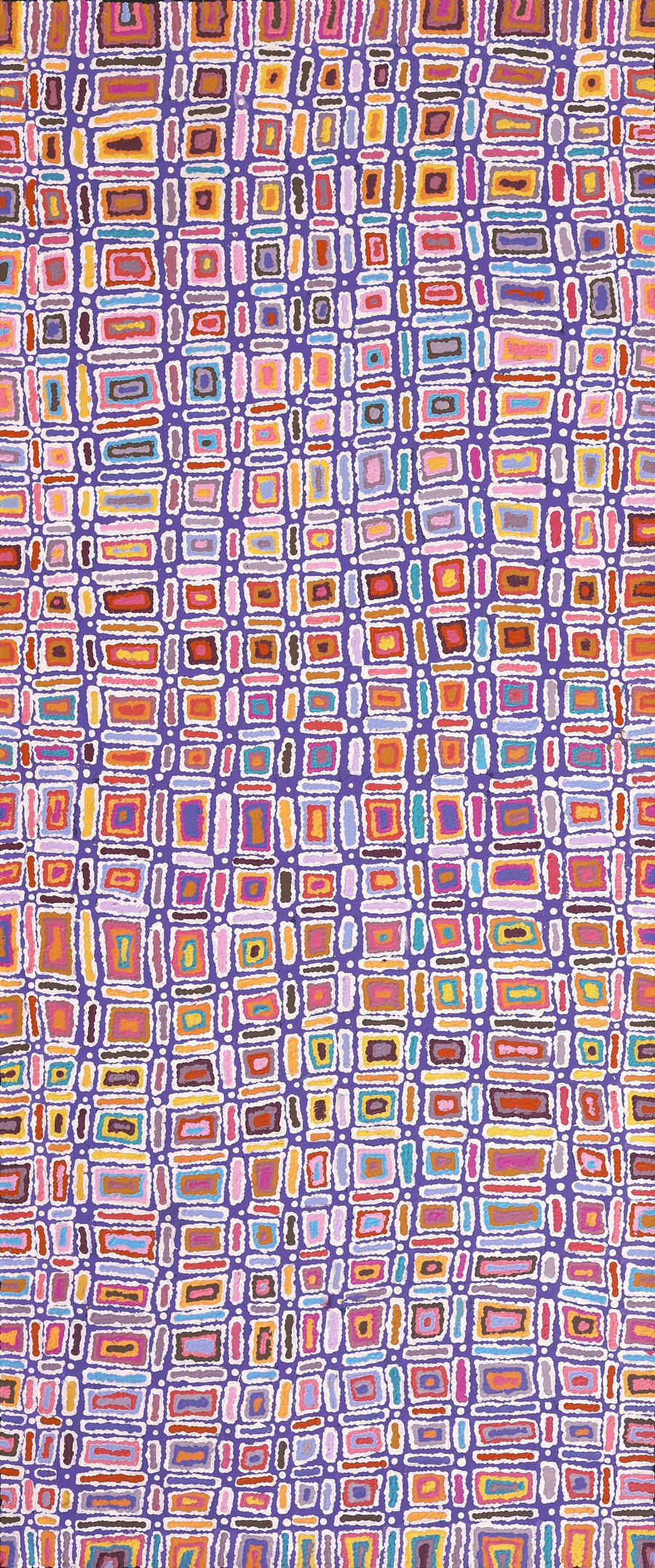 Aboriginal Artwork by Lynette Nangala Singleton, Ngapa Jukurrpa - Puyurru, 183x76cm