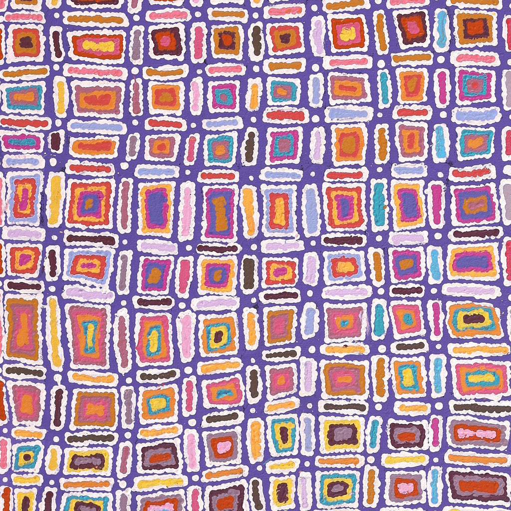Aboriginal Artwork by Lynette Nangala Singleton, Ngapa Jukurrpa - Puyurru, 183x76cm