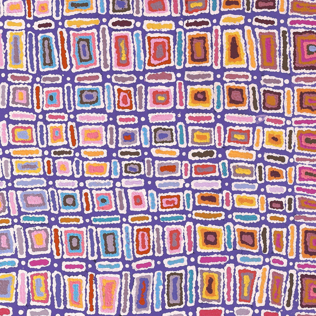 Aboriginal Artwork by Lynette Nangala Singleton, Ngapa Jukurrpa - Puyurru, 183x76cm