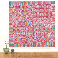 Aboriginal Artwork by Lynette Nangala Singleton, Ngapa Jukurrpa - Puyurru, 61x61cm