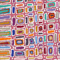 Aboriginal Artwork by Lynette Nangala Singleton, Ngapa Jukurrpa - Puyurru, 76x46cm