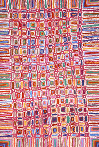 Aboriginal Artwork by Lynette Nangala Singleton, Ngapa Jukurrpa - Puyurru, 91x61cm