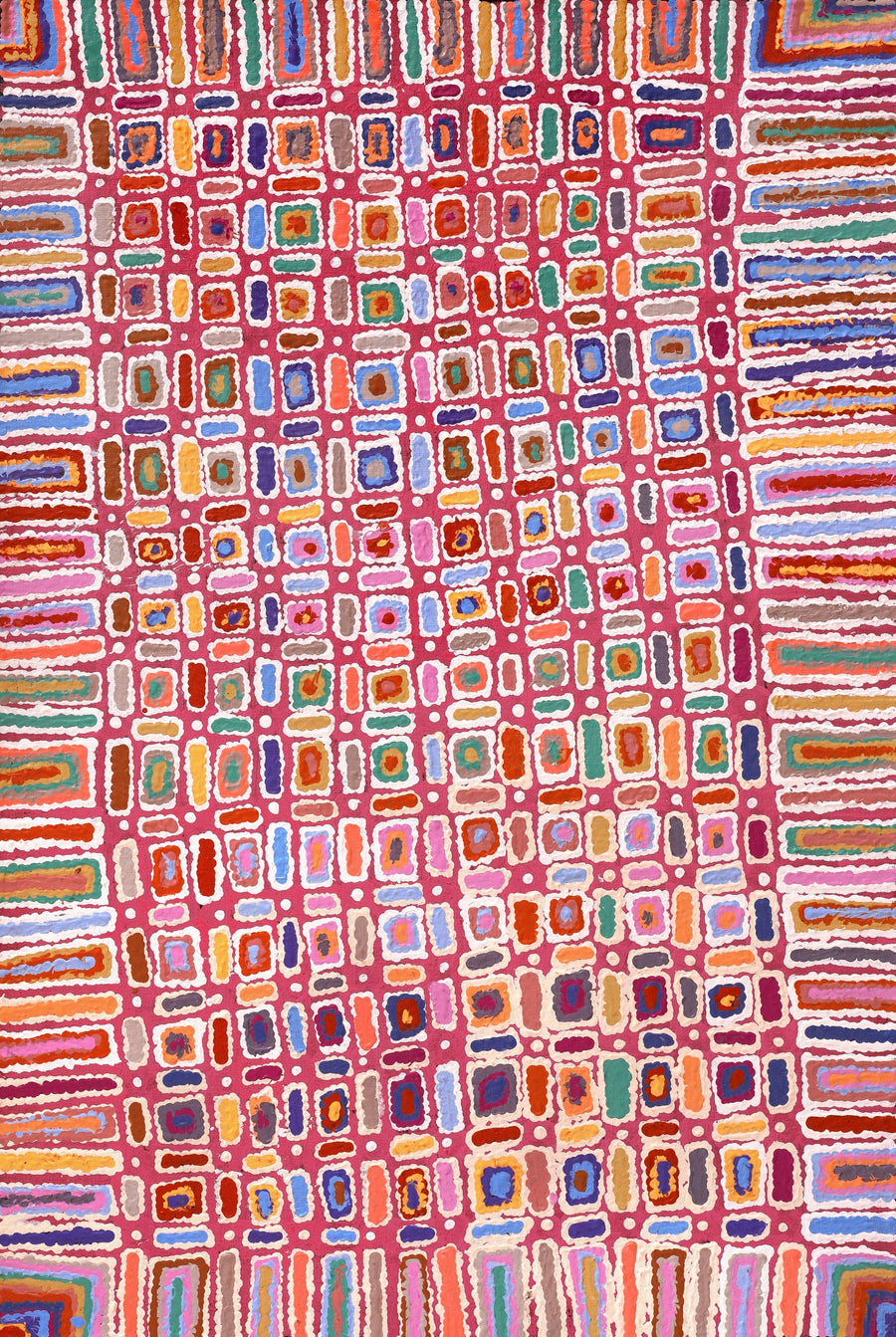 Aboriginal Artwork by Lynette Nangala Singleton, Ngapa Jukurrpa - Puyurru, 91x61cm