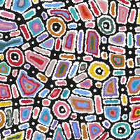 Aboriginal Artwork by Lynette Nangala Singleton, Ngapa Jukurrpa - Puyurru, 91x61cm