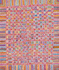 Aboriginal Artwork by Lynette Nangala Singleton, Ngapa Jukurrpa - Puyurru, 91x76cm