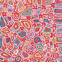 Aboriginal Artwork by Lynette Nangala Singleton, Ngapa Jukurrpa - Puyurru, 91x76cm