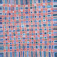 Aboriginal Artwork by Lynette Nangala Singleton, Ngapa Jukurrpa - Puyurru, 91x91cm