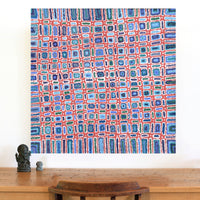 Aboriginal Art by Lynette Nangala Singleton, Ngapa Jukurrpa - Puyurru, 91x91cm - ART ARK®