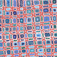 Aboriginal Artwork by Lynette Nangala Singleton, Ngapa Jukurrpa - Puyurru, 91x91cm