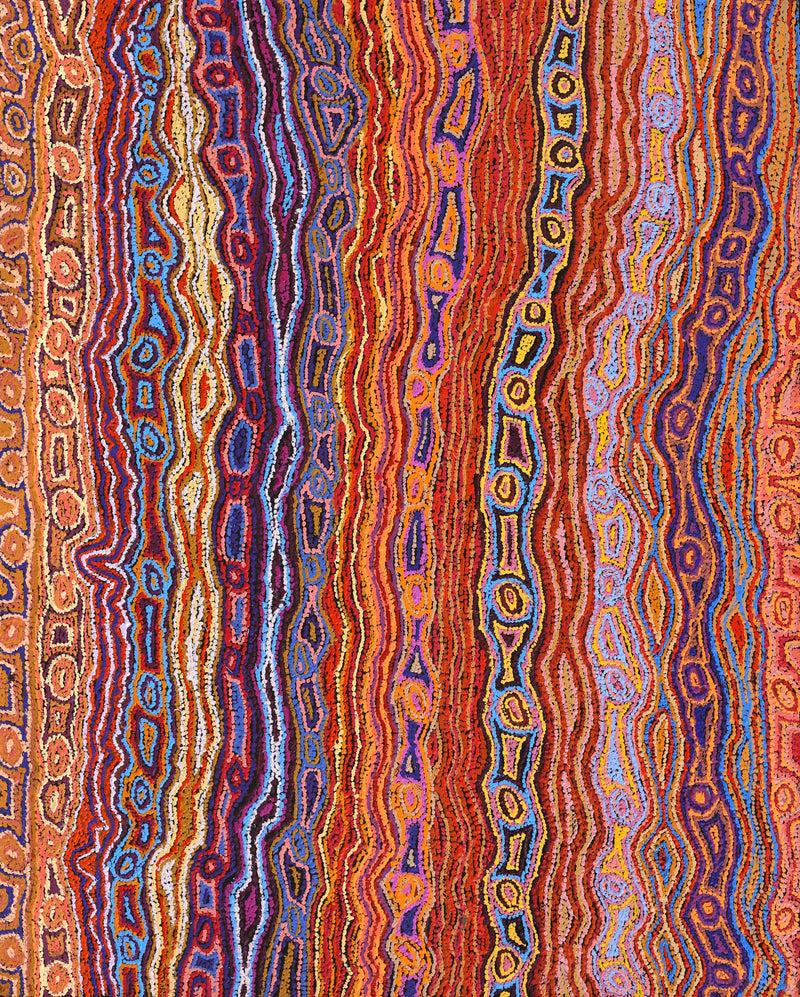 Aboriginal Artwork by Magda Nakamarra Curtis, Lappi Lappi Jukurrpa, 152x122cm