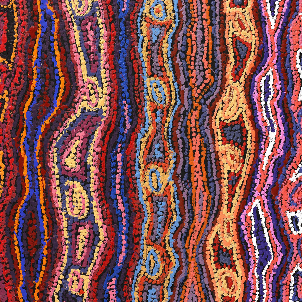 Aboriginal Artwork by Magda Nakamarra Curtis, Lappi Lappi Jukurrpa, 152x122cm